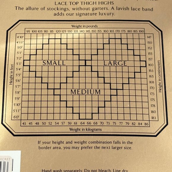 Victorias Secret Lace Top Thigh Highs Classic Navy Medium Hosiery Vintage - Picture 3 of 4